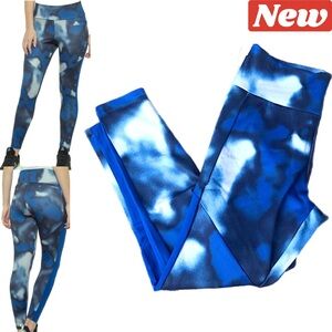 🛑CLEARANCE‼️ 🆕♻️ adidas D2M AOP 78 Tights Blue & White print size large